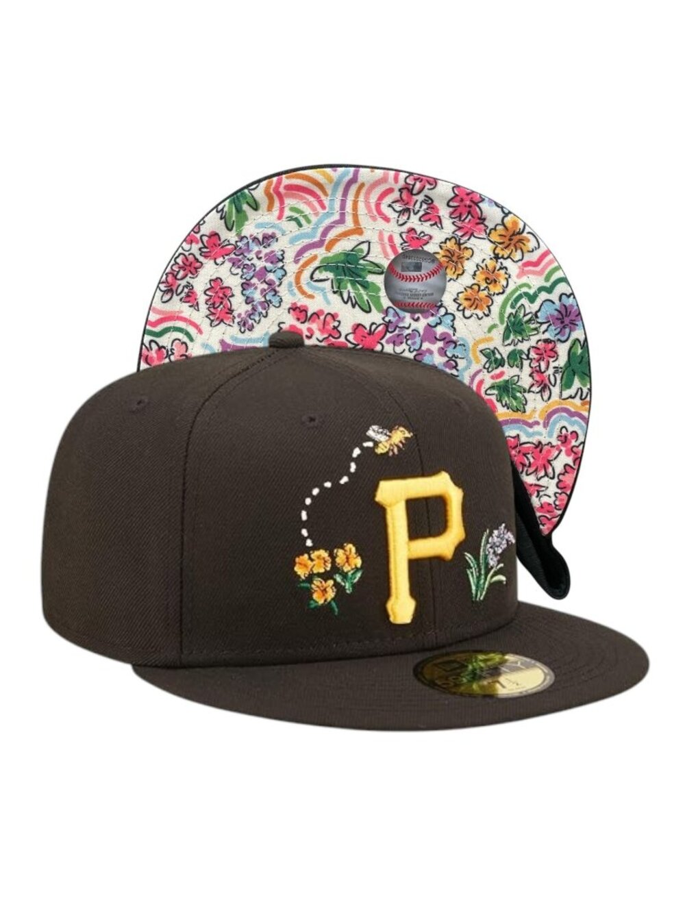New Era Pittsburgh Pirates Floral Watercolor 59FIFTY Fitted Hat Cap